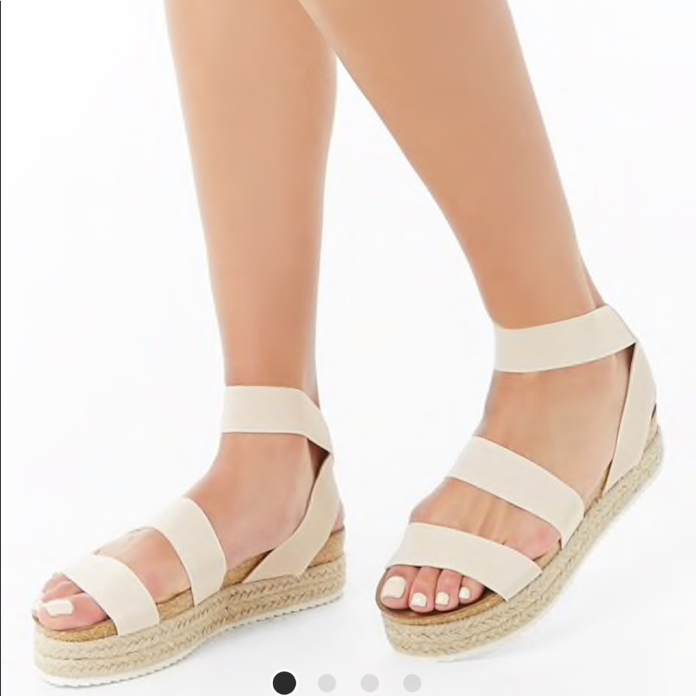 Nude Strappy Platform Sandals